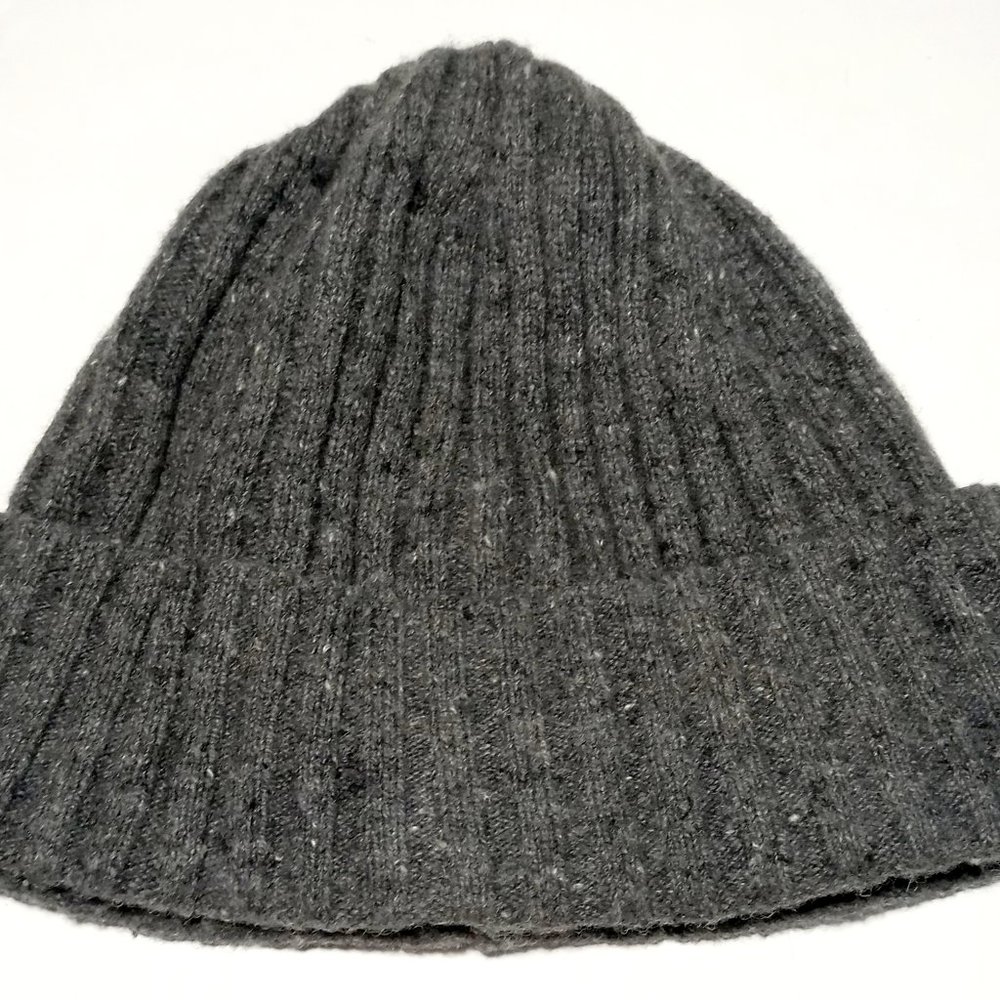 Banana Republic Dark Gray Ribbed Beanie Hat